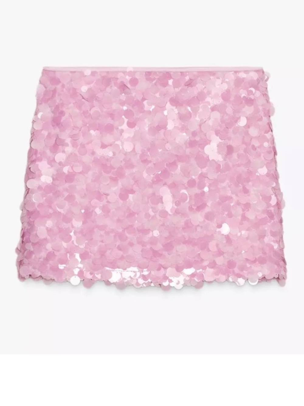Zara Pink Sequin Mini Skirt - Picture 5 of 11